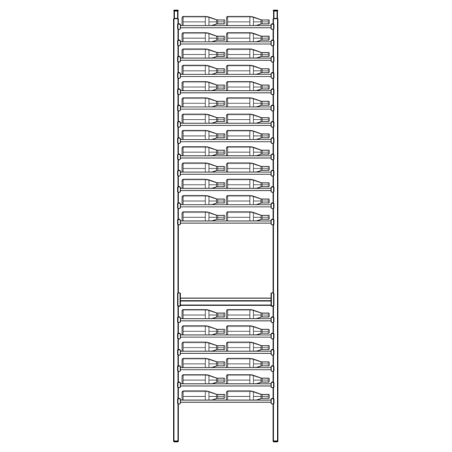 Premier Cru Wine Racks Premier Cru Modern - Savour - Double Wide (29 1/2" Wide) - 3 Bottles Deep