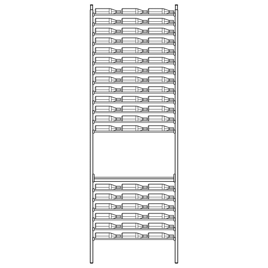 Premier Cru Wine Racks Premier Cru Modern - Savour - Triple Wide (41 1/2" Wide) - 3 Bottles Deep
