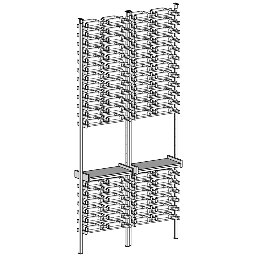 Premier Cru Wine Racks Premier Cru Modern - Savour - Double Double (57 1/4" Wide) - 2 Bottles Deep