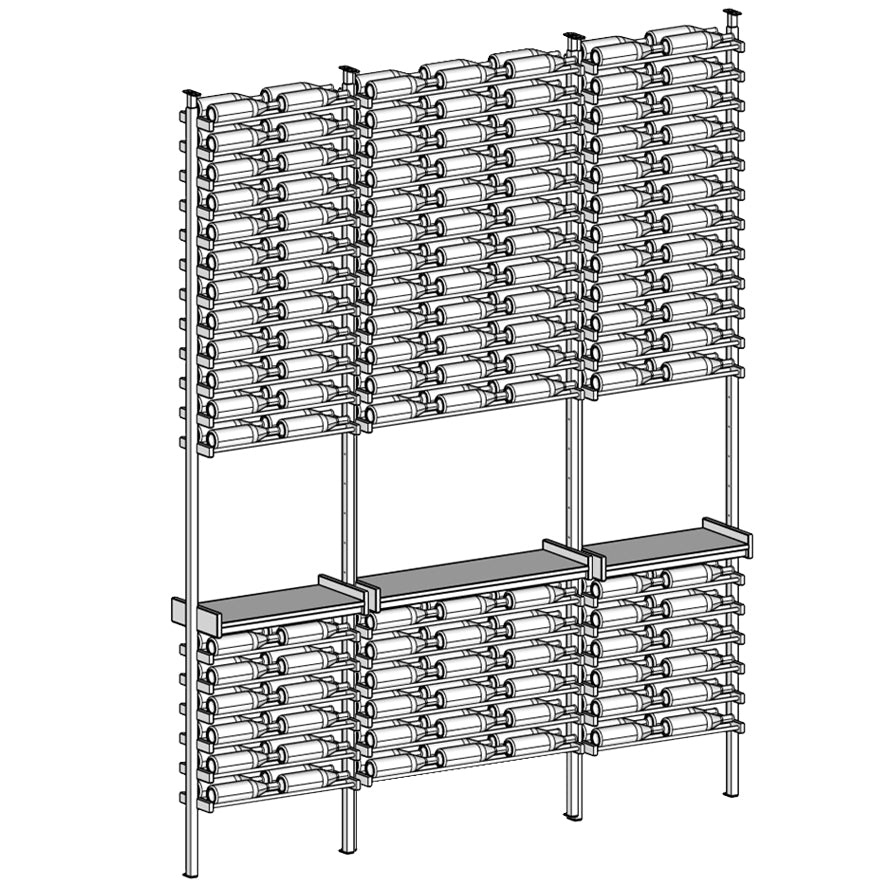 Premier Cru Wine Racks Premier Cru Modern - Savour - Double Triple Double (97 1/4" Wide) - 2 Bottles Deep