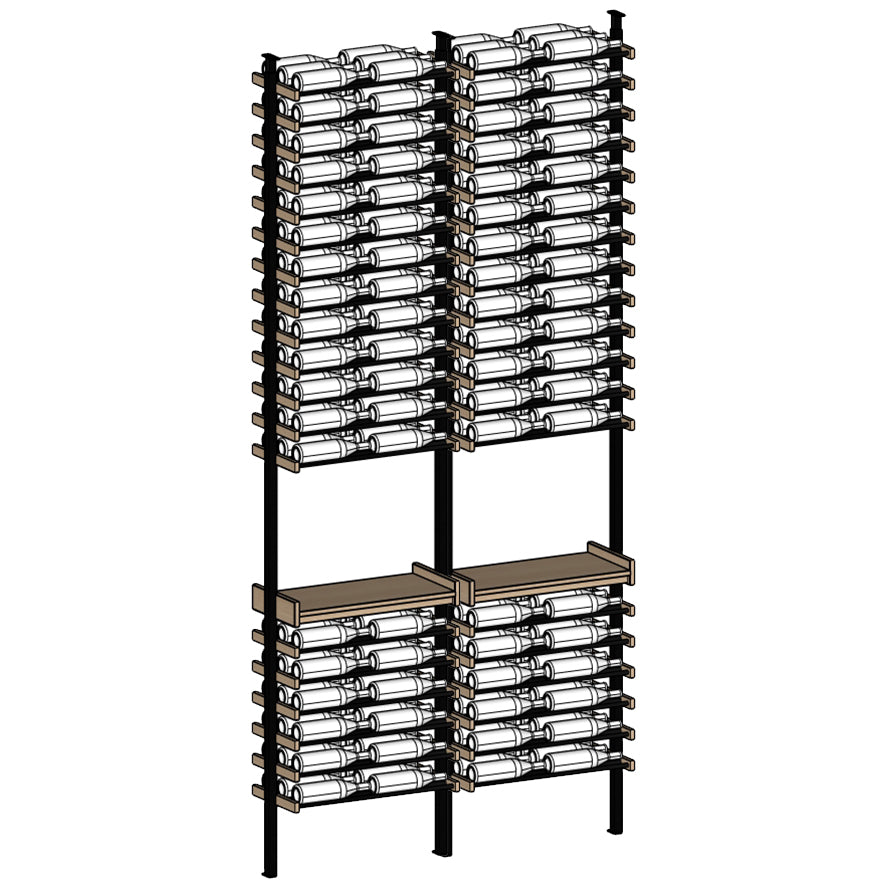 Premier Cru Wine Racks Premier Cru Modern - Savour - Double Double (57 1/4" Wide) - 3 Bottles Deep
