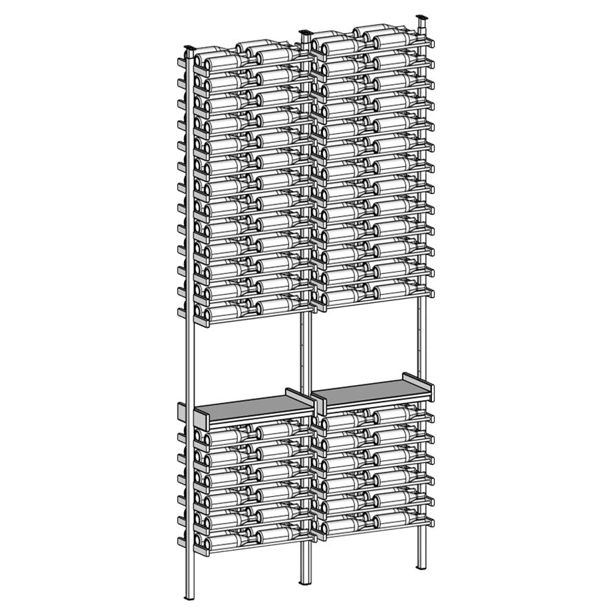 Premier Cru Wine Racks Premier Cru Modern - Savour - Double Double (57 1/4" Wide) - 3 Bottles Deep