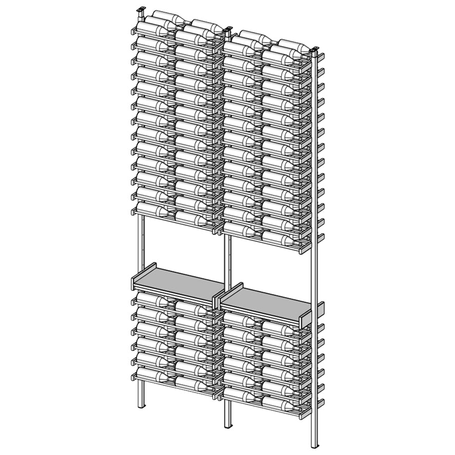 Premier Cru Wine Racks Premier Cru Modern - Savour - Double Double (57 1/4" Wide) - 3 Bottles Deep