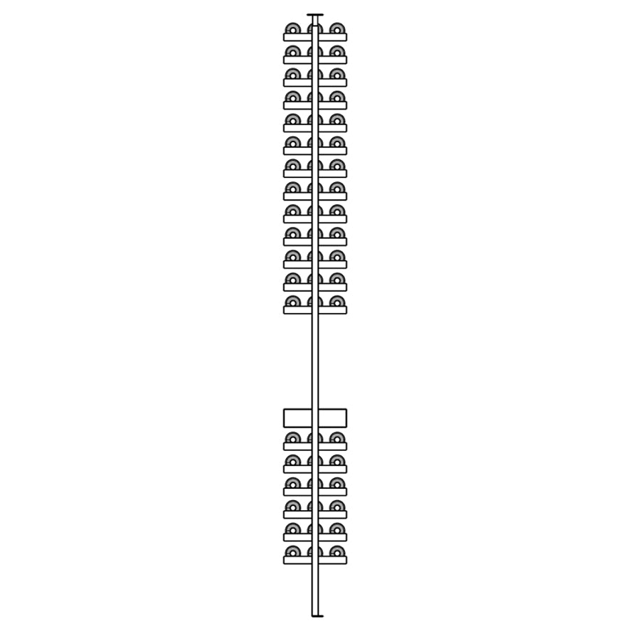 Premier Cru Wine Racks Premier Cru Modern - Savour - Double Triple Double (97 1/4" Wide) - 3 Bottles Deep