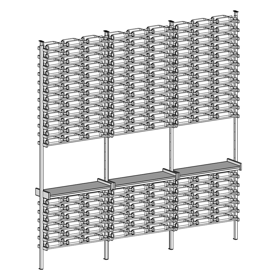 Premier Cru Wine Racks Premier Cru Modern - Savour - Triple Triple Triple (121 1/4" Wide) - 2 Bottles Deep