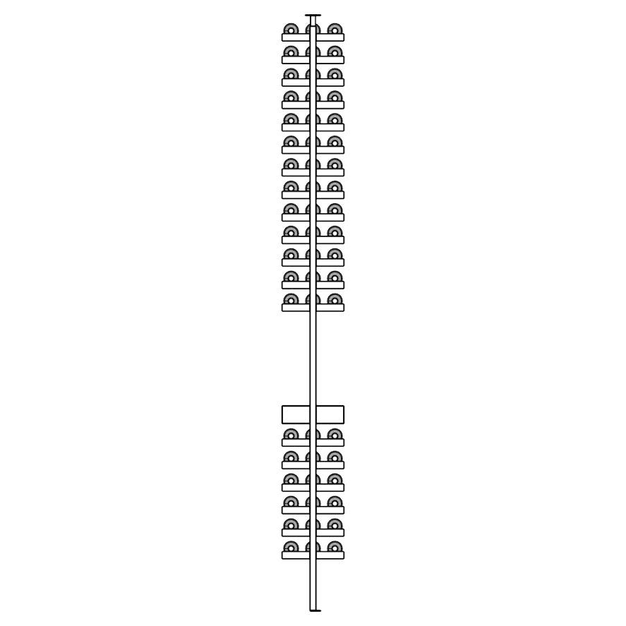 Premier Cru Wine Racks Premier Cru Modern - Savour - Triple Triple Triple (121 1/4" Wide) - 3 Bottles Deep