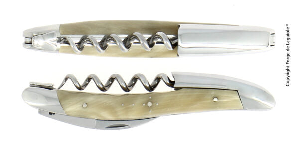 Forge de Laguiole Sommelier Knife Forge de Laguiole Shiny Finish With Light Horn Handle