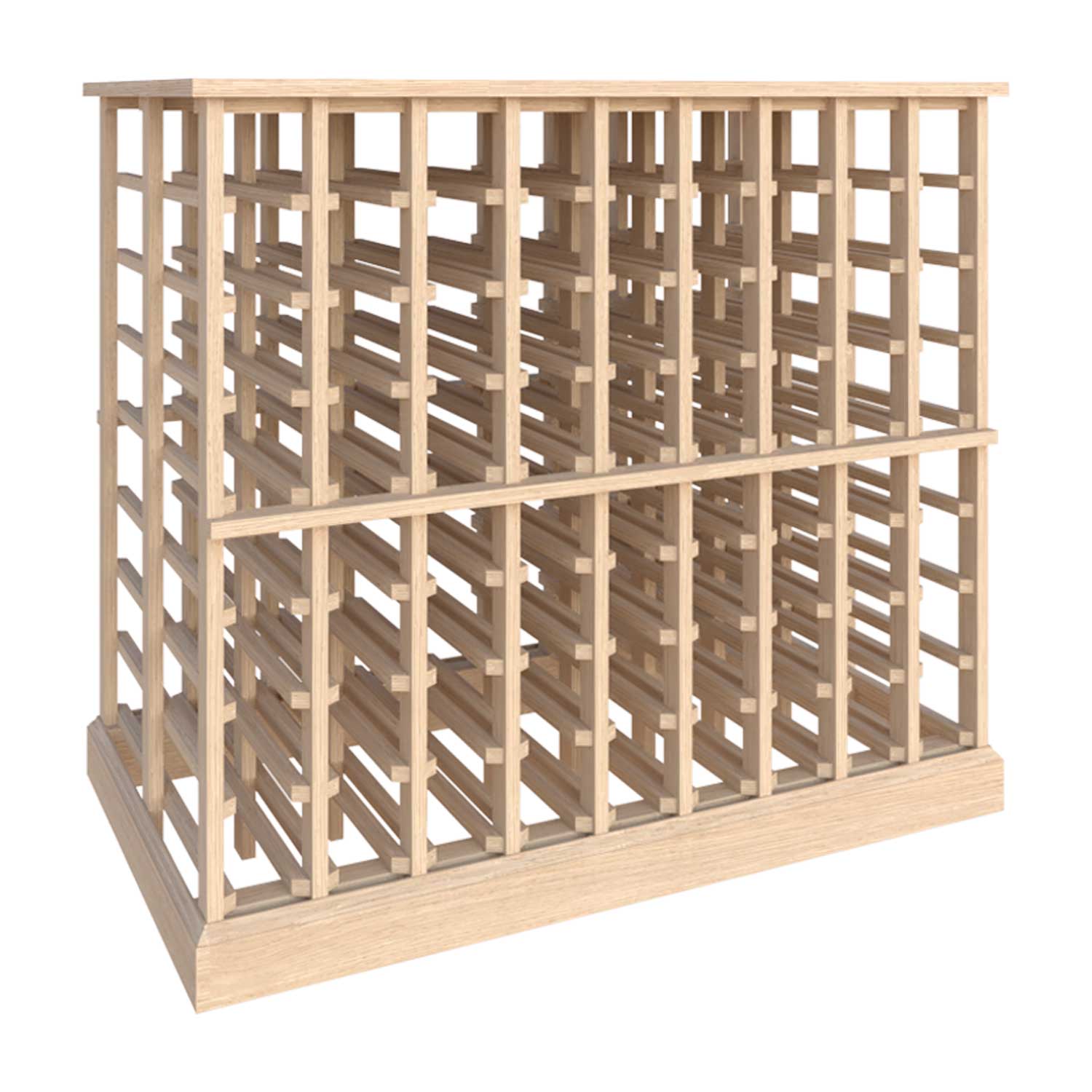 Premier Cru Wine Racks Standard (750ml) Double Deep Island - Premier Cru Premium Wooden Racking European Beech