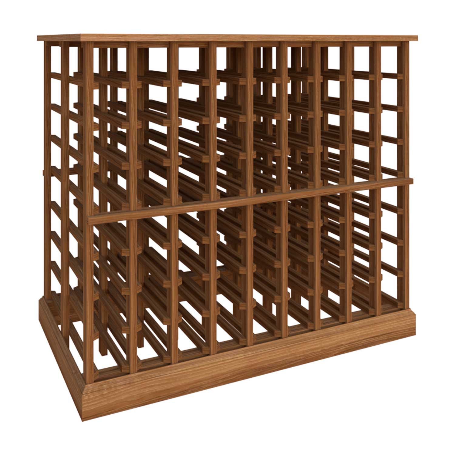 Premier Cru Wine Racks Standard (750ml) Double Deep Island - Premier Cru Premium Wooden Racking Canadian Toasted Maple