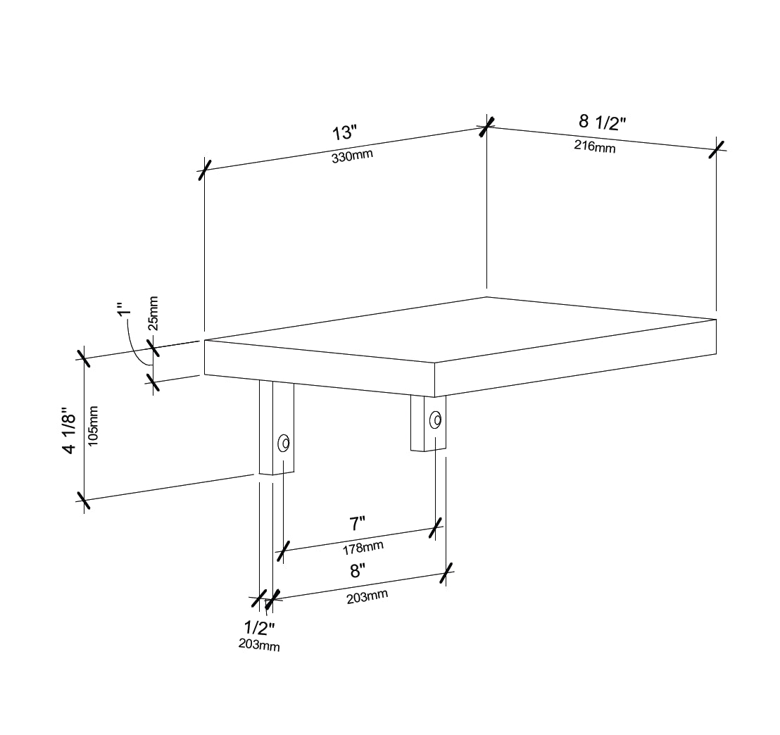VintageView W Series Shelf (wall mounted metal wine rack accessary)