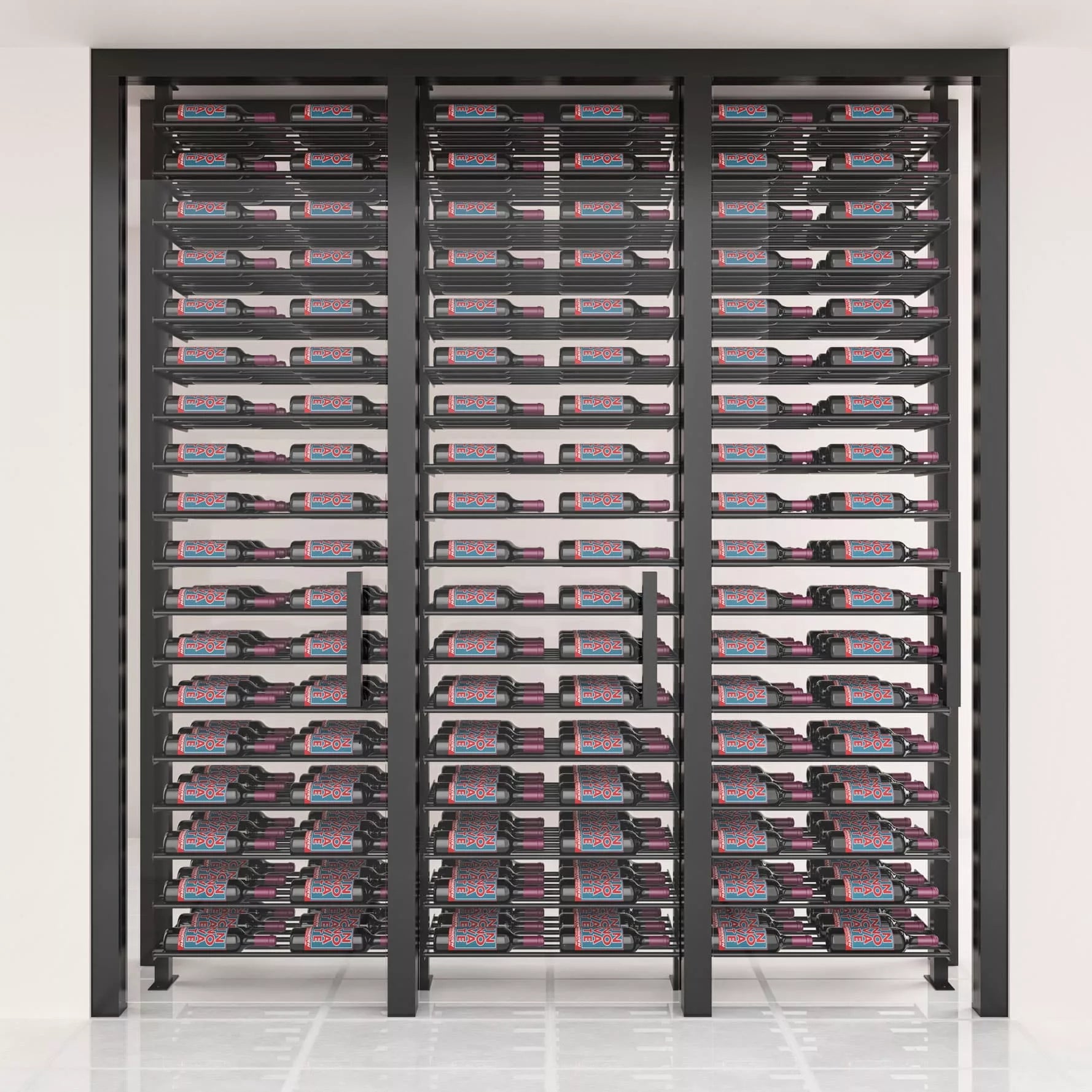 VintageView Evolution Low Profile Post Kit 10 2C (ultra slim floor-to-ceiling wine rack system)