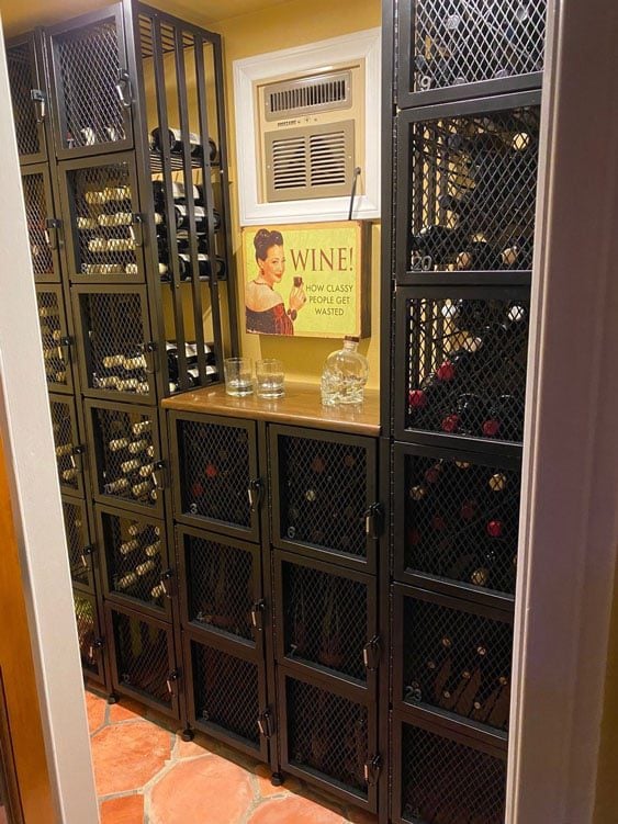 Short Three Wide Wine Locker
