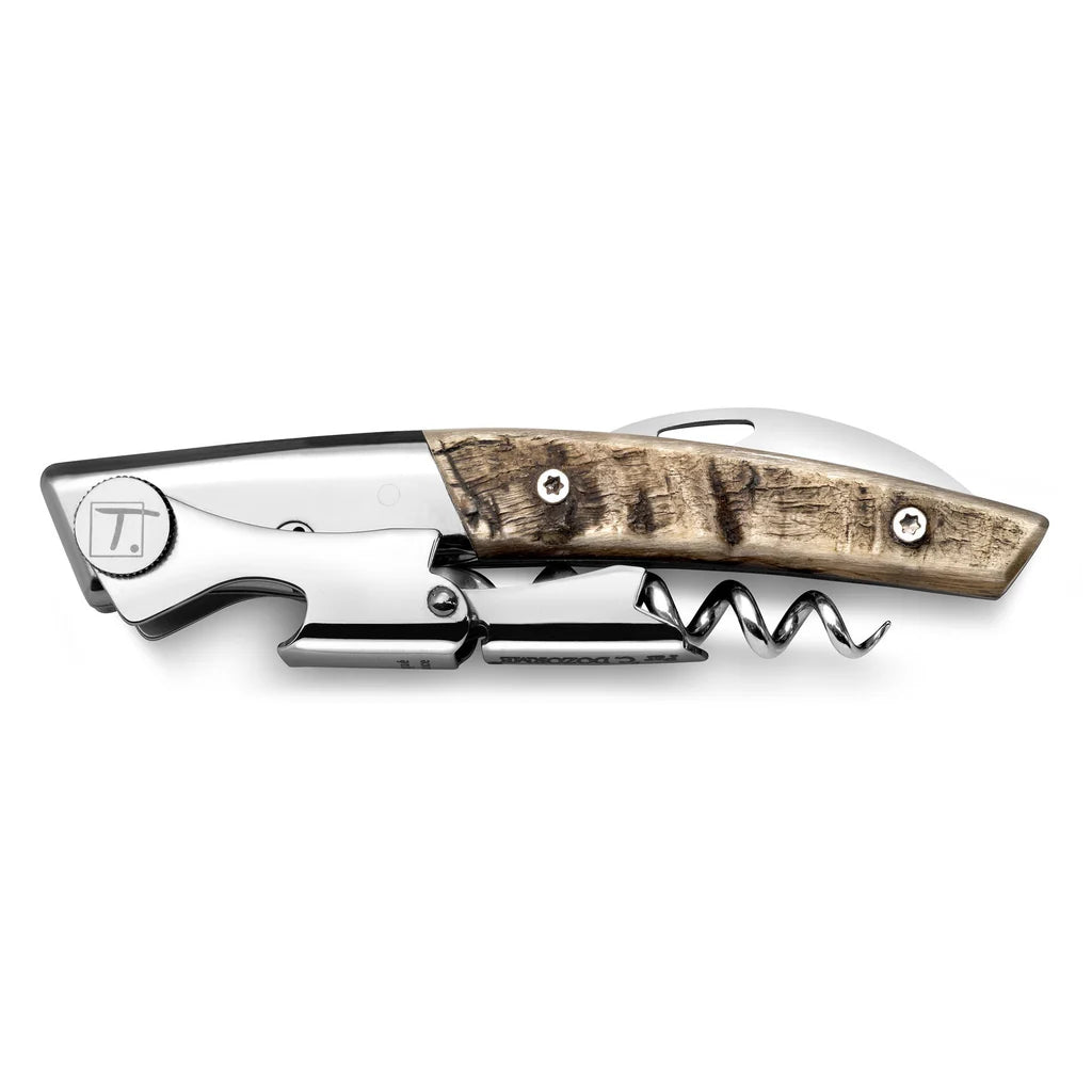 Claude Dozorme Le Thiers Double Lever Corkscrew, Ram Horn Handle