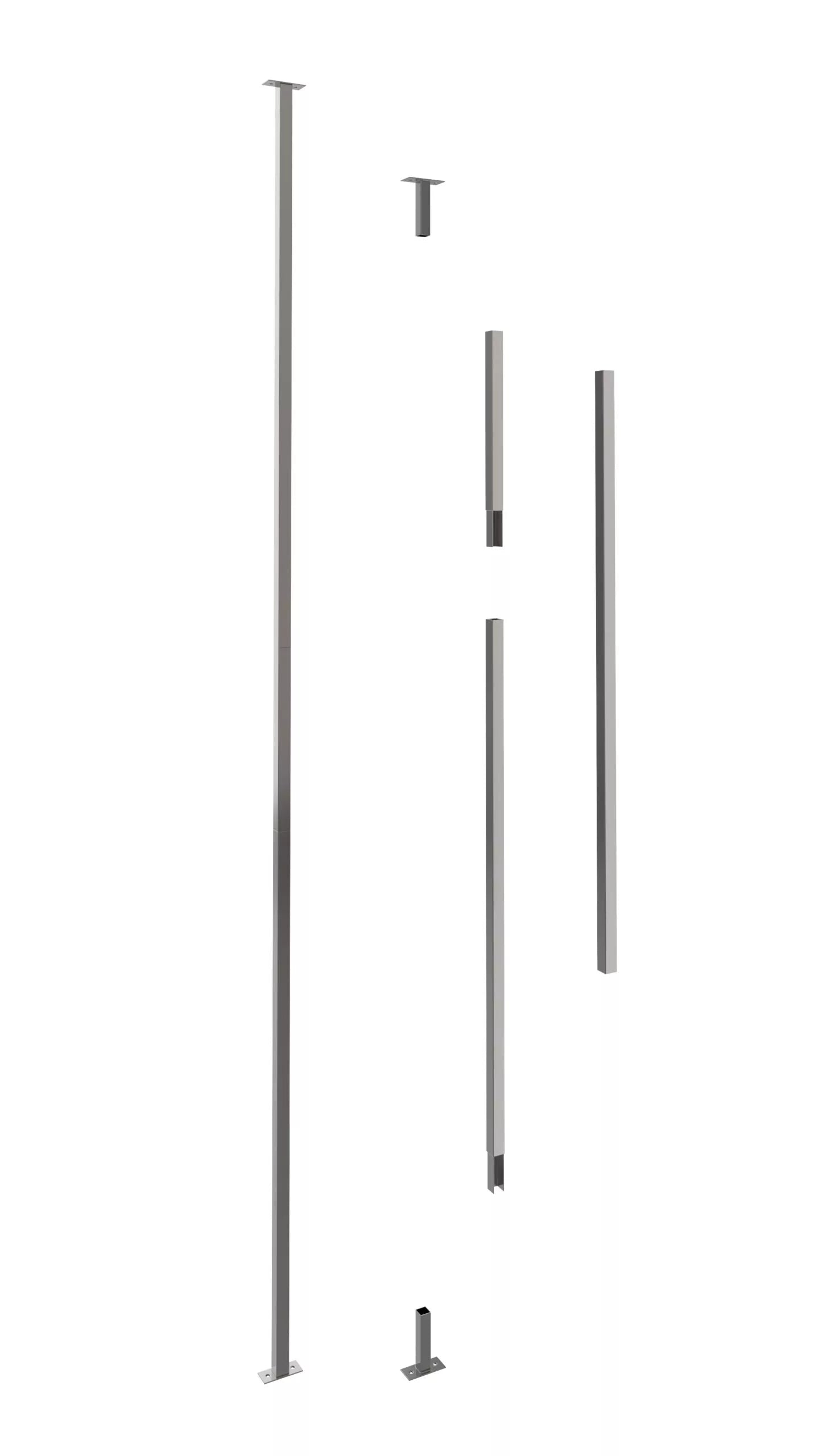 VintageView Vino Series Post (floating wine rack system support) Gun Metal Lux