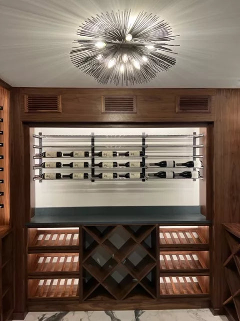 VintageView Evolution Wine Wall 5 2C (wall mounted metal wine rack)