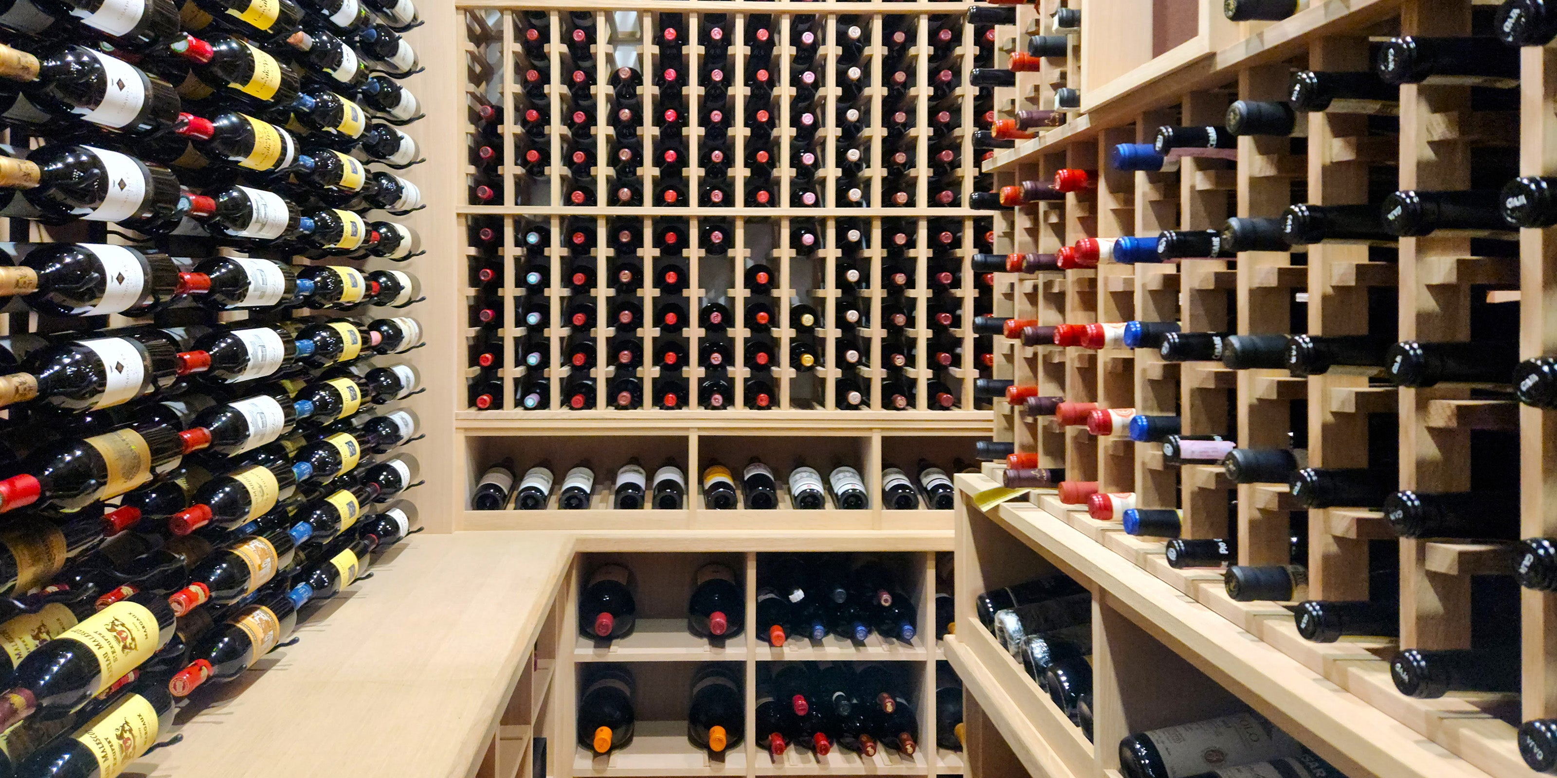 Custom wooden and metal wine rack