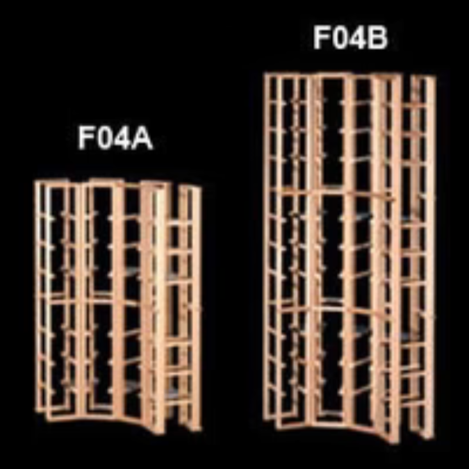 F04 Curved Corner Wine Rack