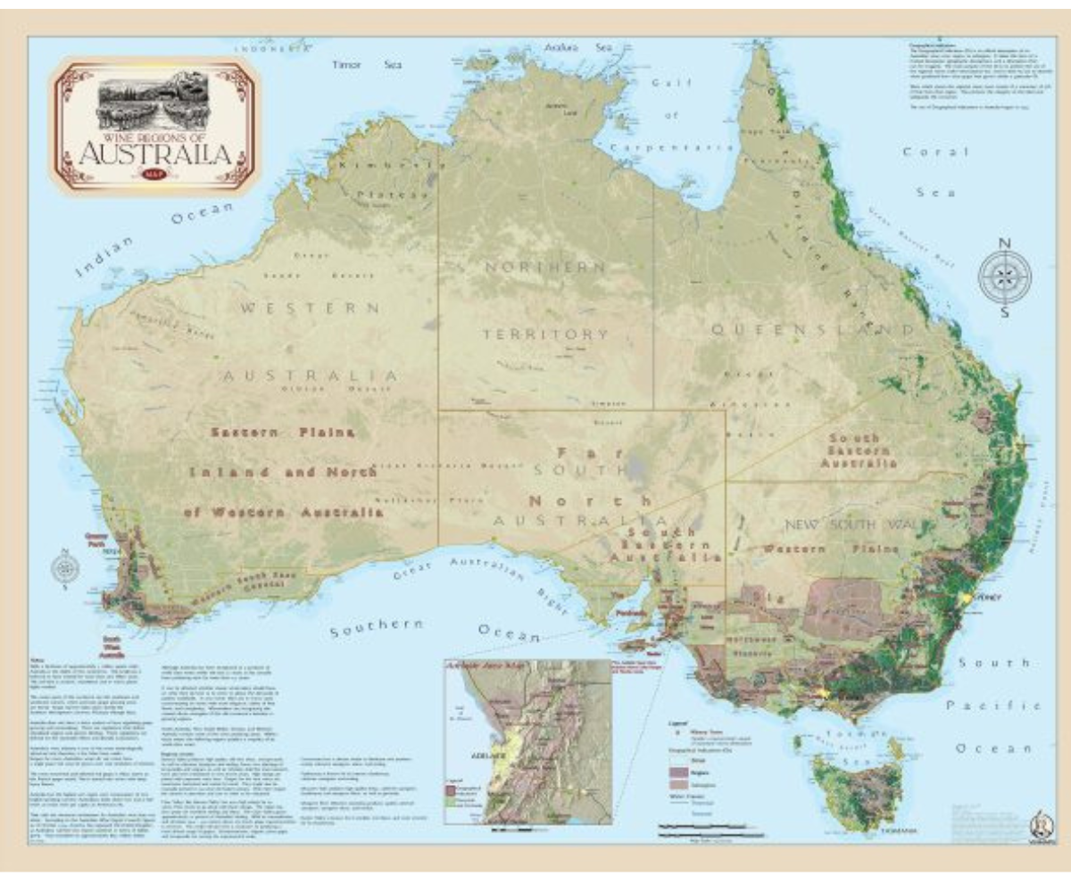 Australia & New Zealand Wine Map