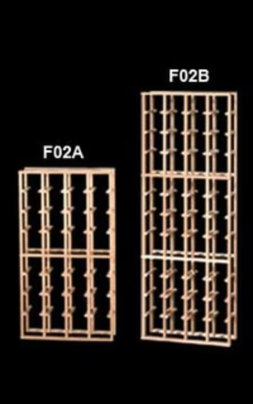 Individual Bottle 4 Column Wine Rack - Redwood