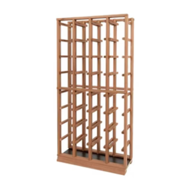 Individual Bottle 4 Column Wine Rack - Redwood