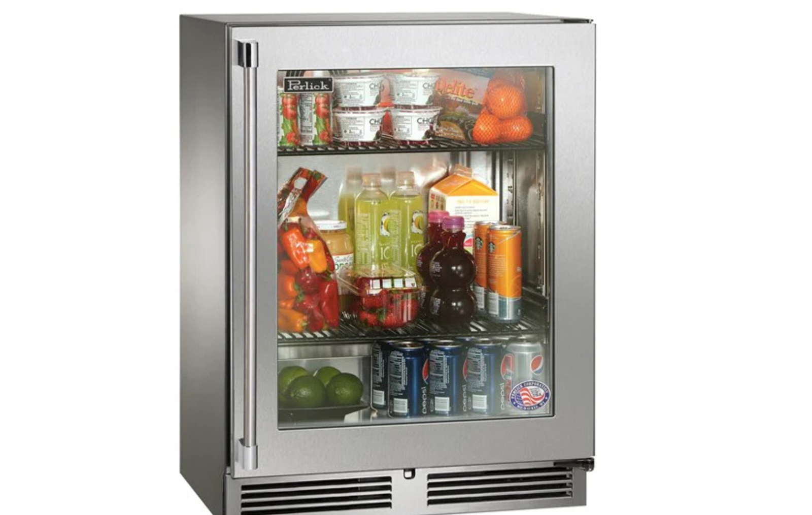 SHALLOW DEPTH - Perlick 24 with Solid Stainless Steel Door