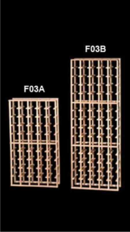 Modular Redwood Wine Racking F03 1/2 Bottle Wine Rack