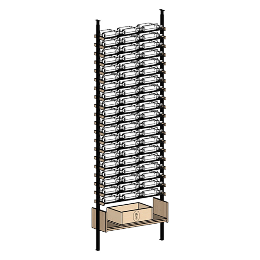 Premier Cru Wine Racks Premier Cru Modern - VinoCase - Triple Wide (41 1/2" Wide) - 2 Bottles Deep