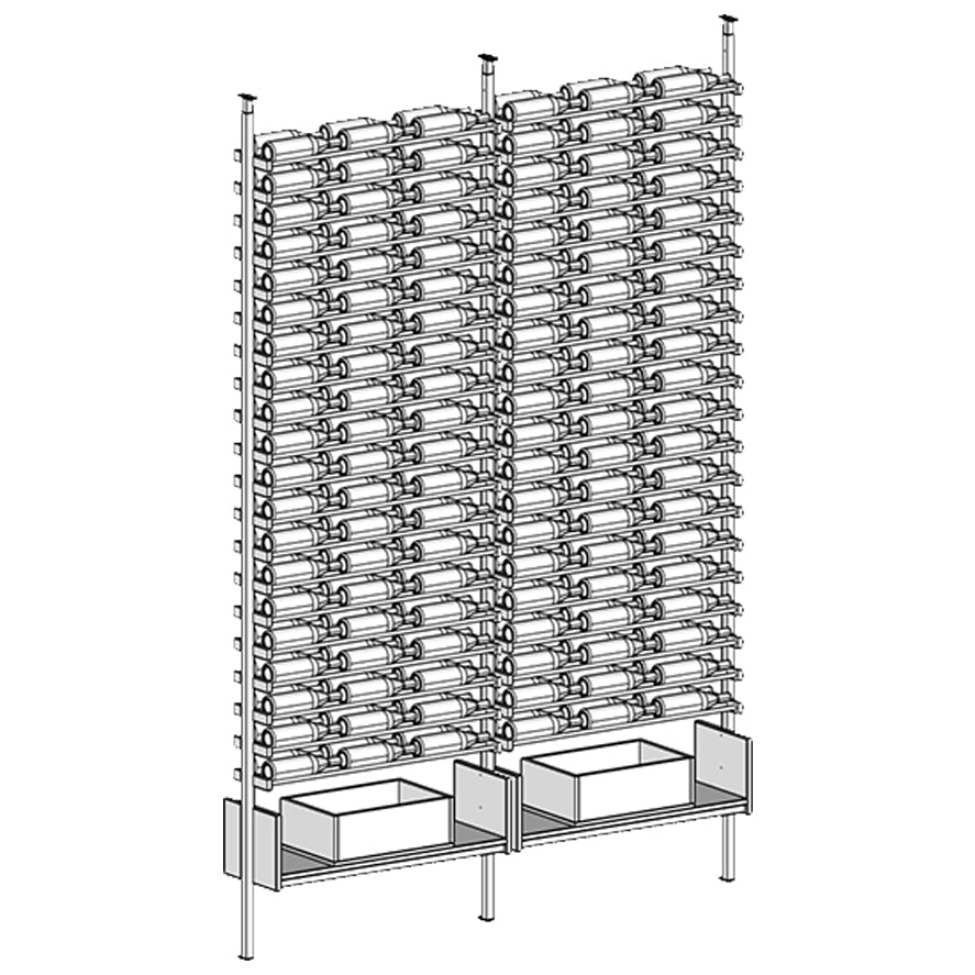 Premier Cru Wine Racks Premier Cru Modern - VinoCase - Triple Triple (81 1/4" Wide) - 2 Bottles Deep