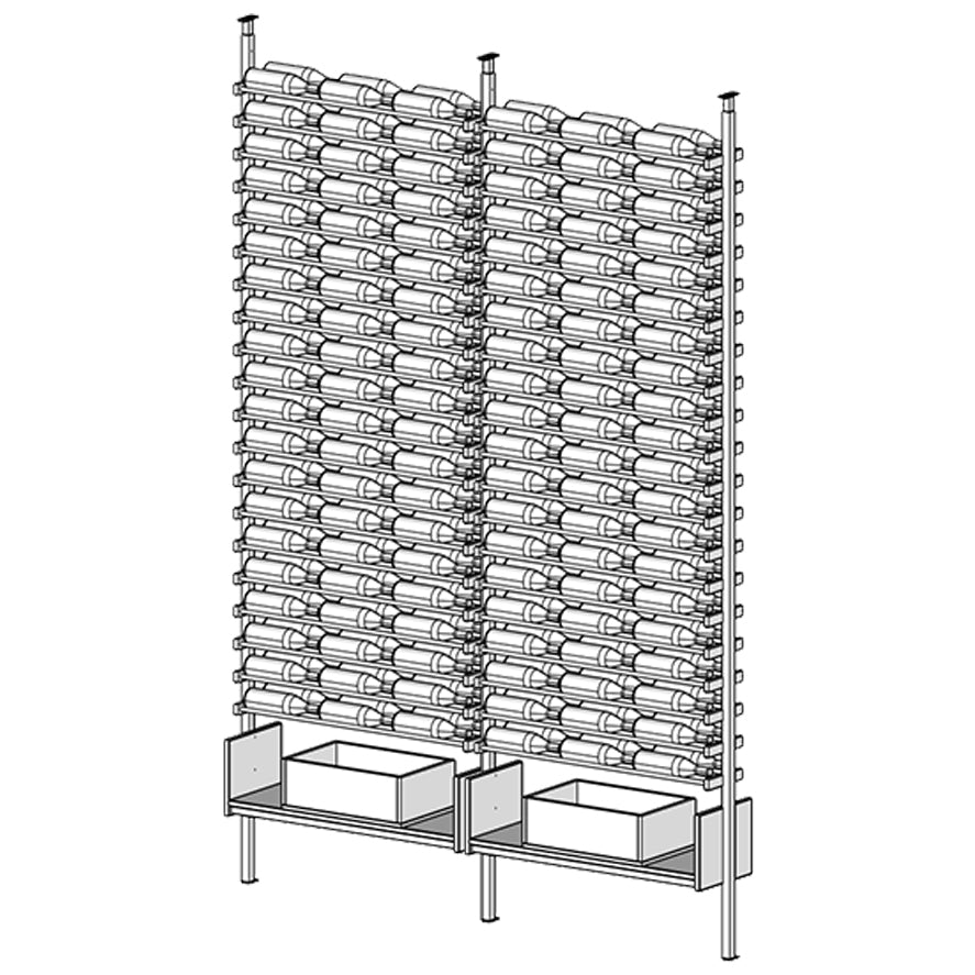 Premier Cru Wine Racks Premier Cru Modern - VinoCase - Triple Triple (81 1/4" Wide) - 2 Bottles Deep
