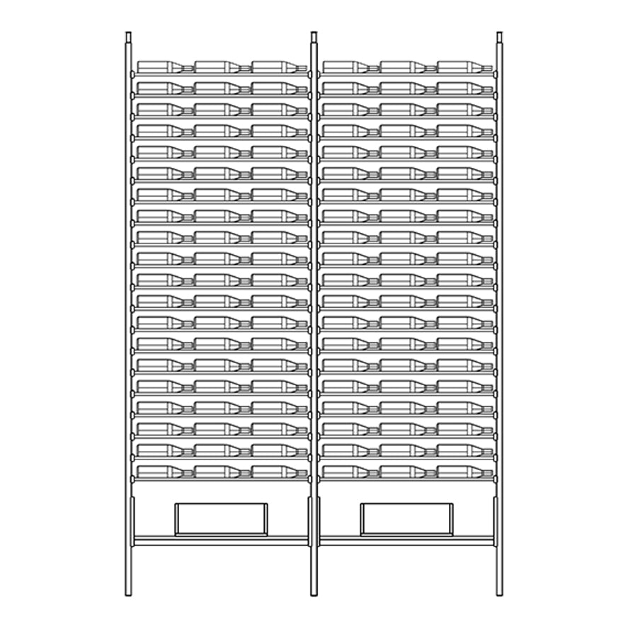 Premier Cru Wine Racks Premier Cru Modern - VinoCase - Triple Triple (81 1/4" Wide) - 3 Bottles Deep