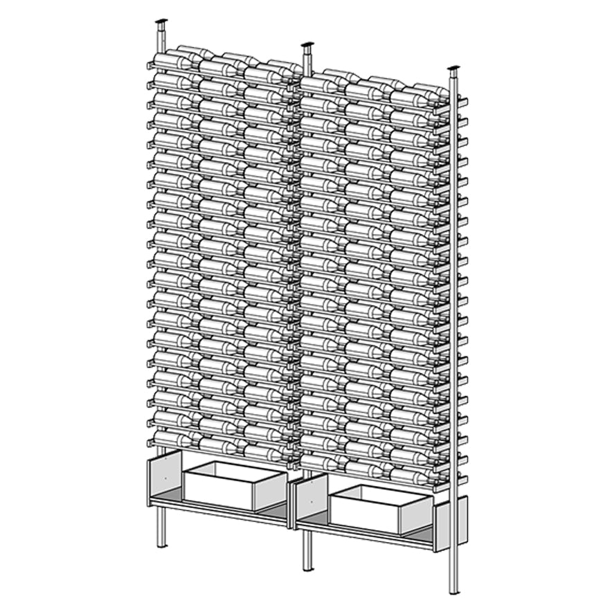 Premier Cru Wine Racks Premier Cru Modern - VinoCase - Triple Triple (81 1/4" Wide) - 3 Bottles Deep