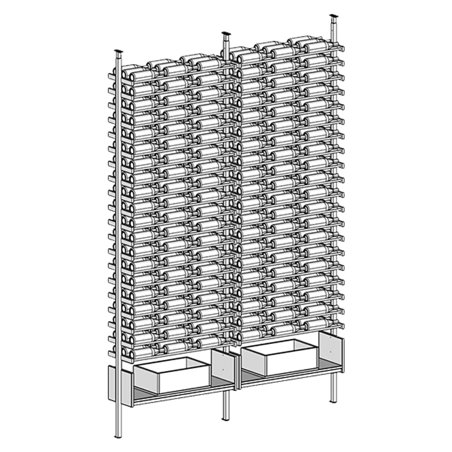 Premier Cru Wine Racks Premier Cru Modern - VinoCase - Triple Triple (81 1/4" Wide) - 3 Bottles Deep