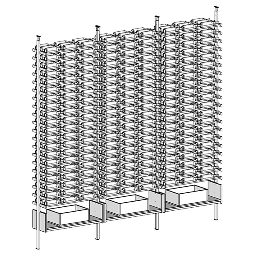 Premier Cru Wine Racks Premier Cru Modern - VinoCase - Triple Triple Triple (121 1/4" Wide) - 3 Bottles Deep