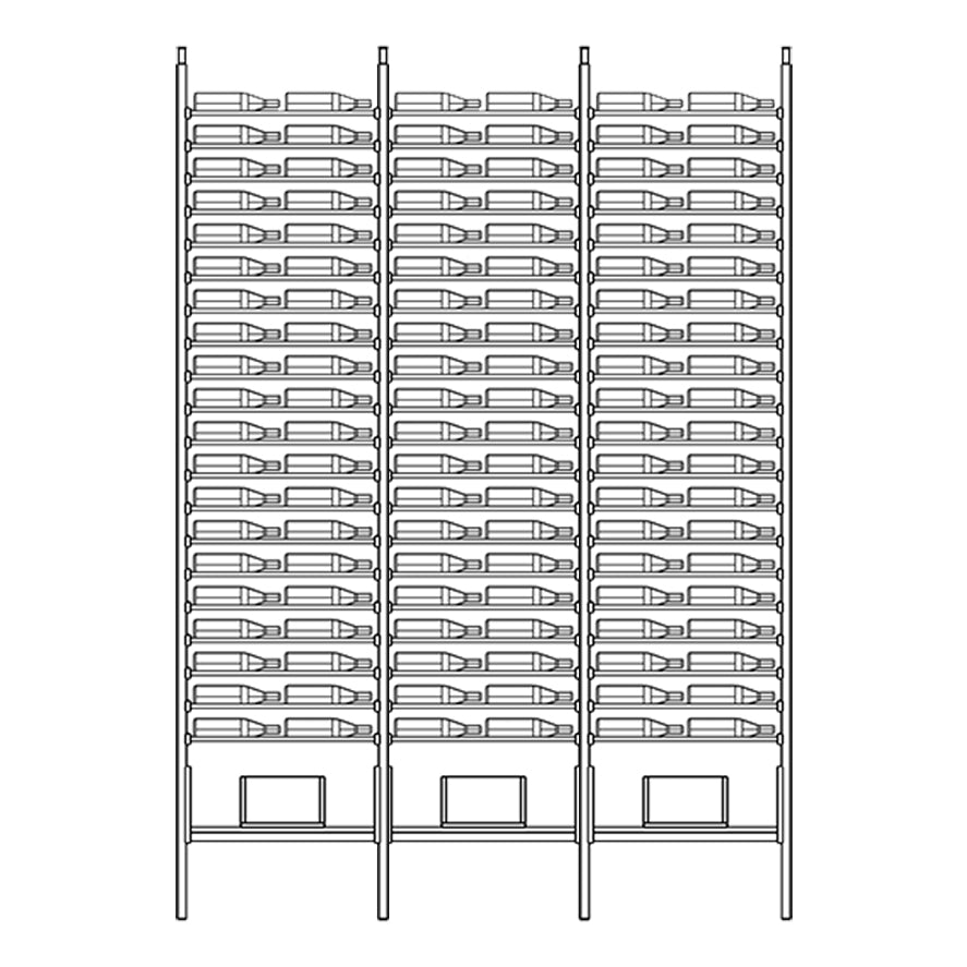 Premier Cru Wine Racks Premier Cru Modern - VinoCase - Double Double Double (57 1/4" Wide) - 2 Bottles Deep