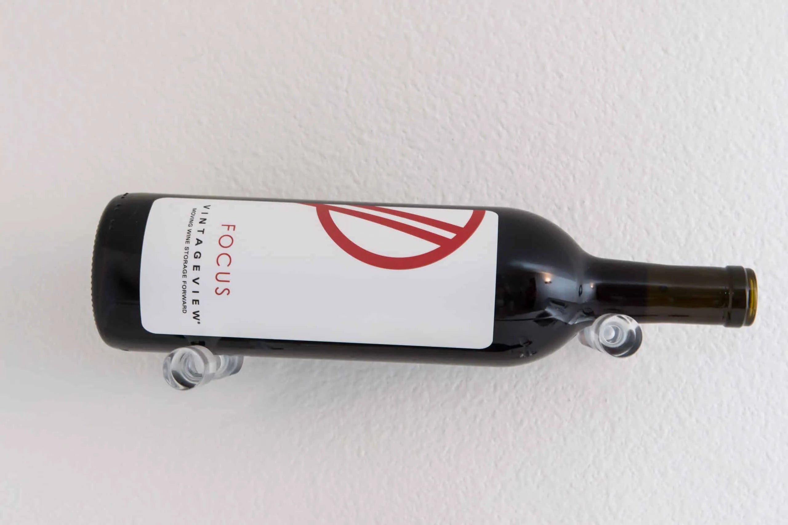 Wine bottle with a label on a white background