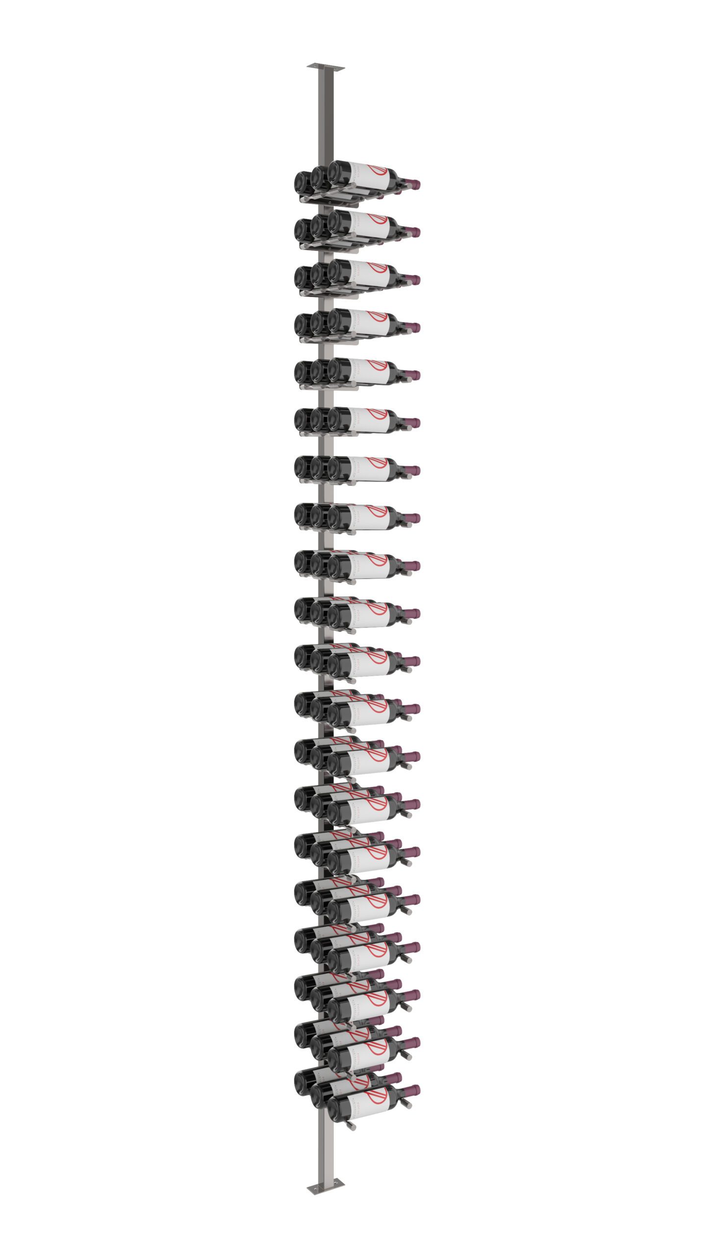 VintageView Vino Pins Single Sided Post Kit 10 (floor-to-ceiling wine rack system) Gun Metal Lux Triple