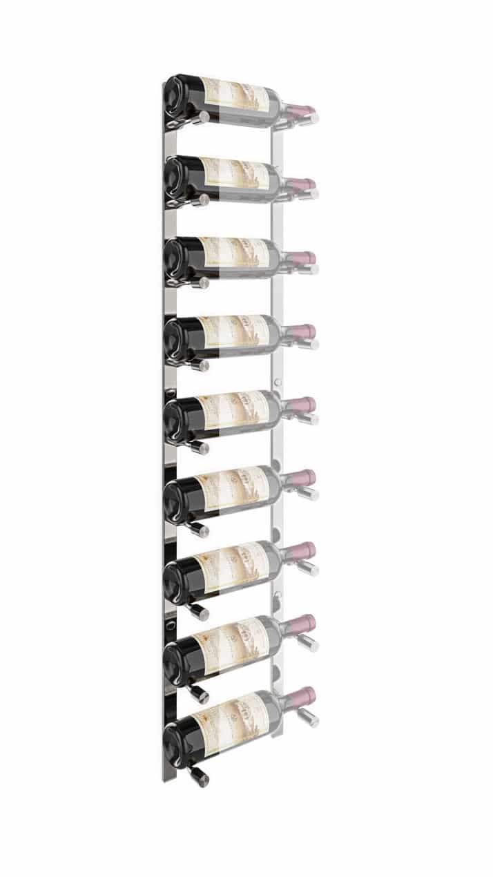 VintageView Vino Pins Flex 45 Mounting Strip (wall mounted metal wine rack system component) Gun Metal
