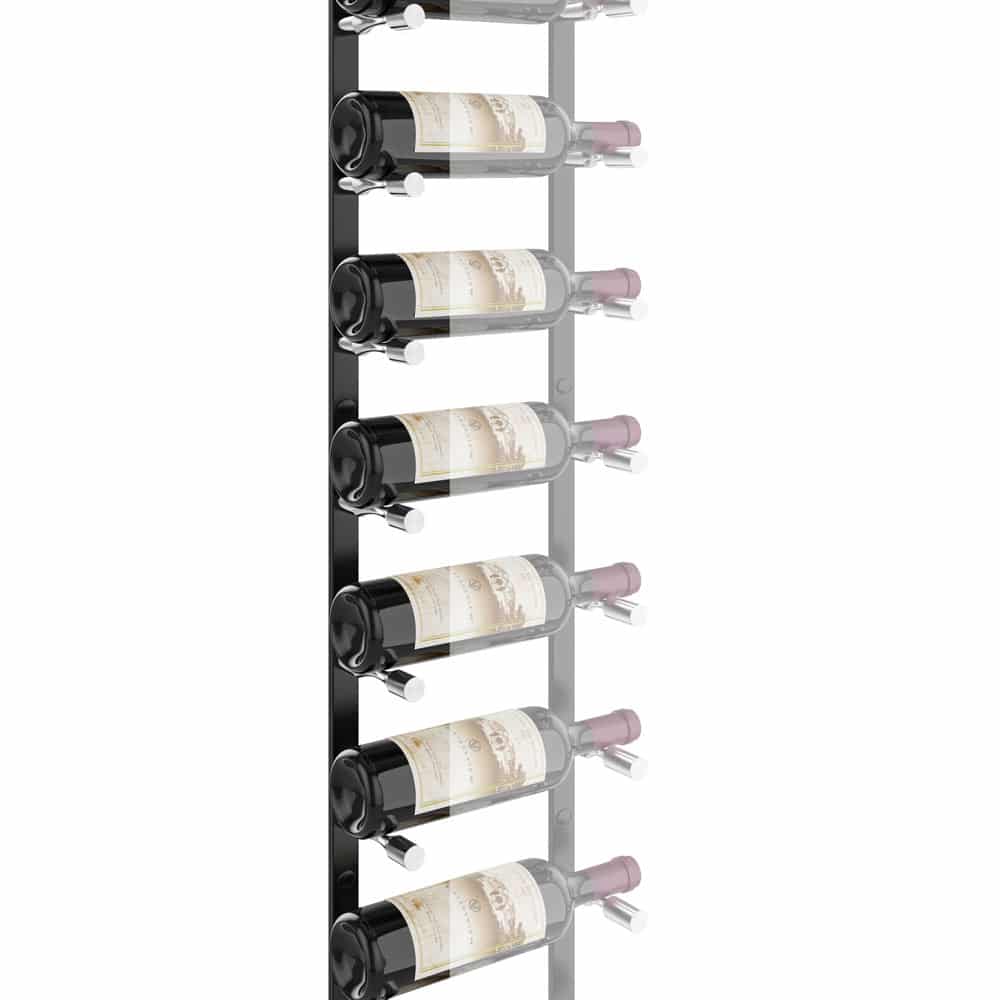 VintageView Vino Pins Flex 45 Mounting Strip (wall mounted metal wine rack system component) Gloss Black