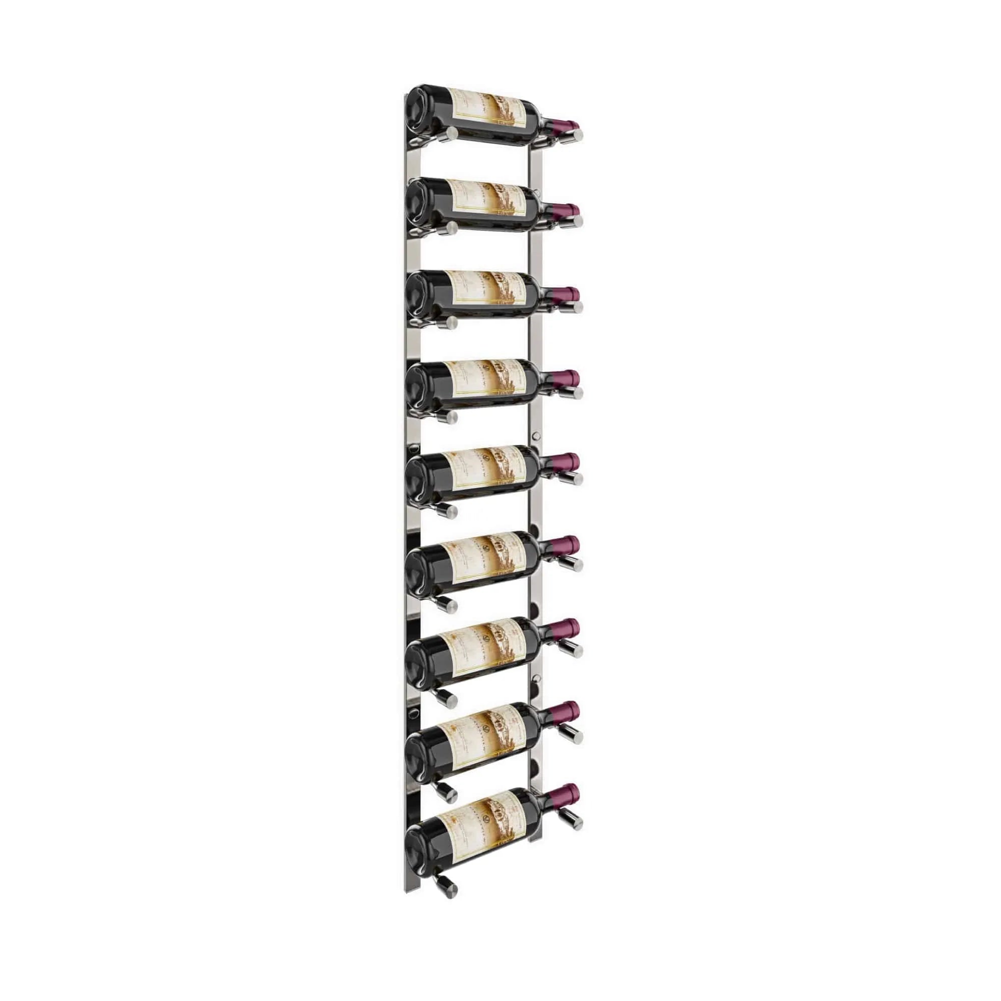 VintageView Vino Pins Flex 45 (wall mounted metal wine rack system) Gun Metal