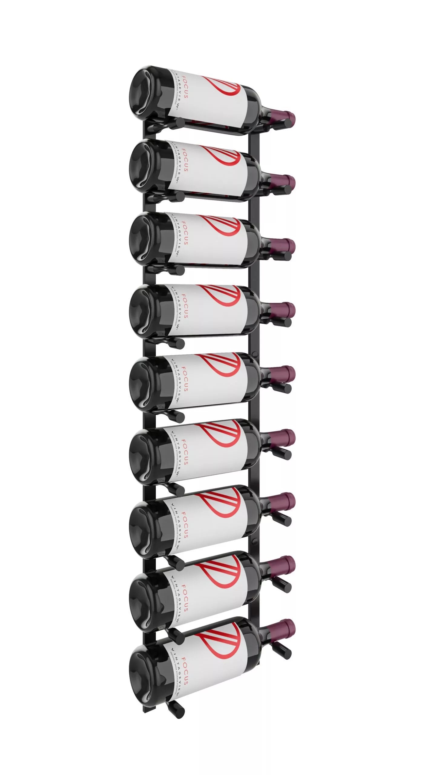 VintageView Vino Pins Flex Mag 45 (wall mounted metal wine rack system for 1.5L bottles)