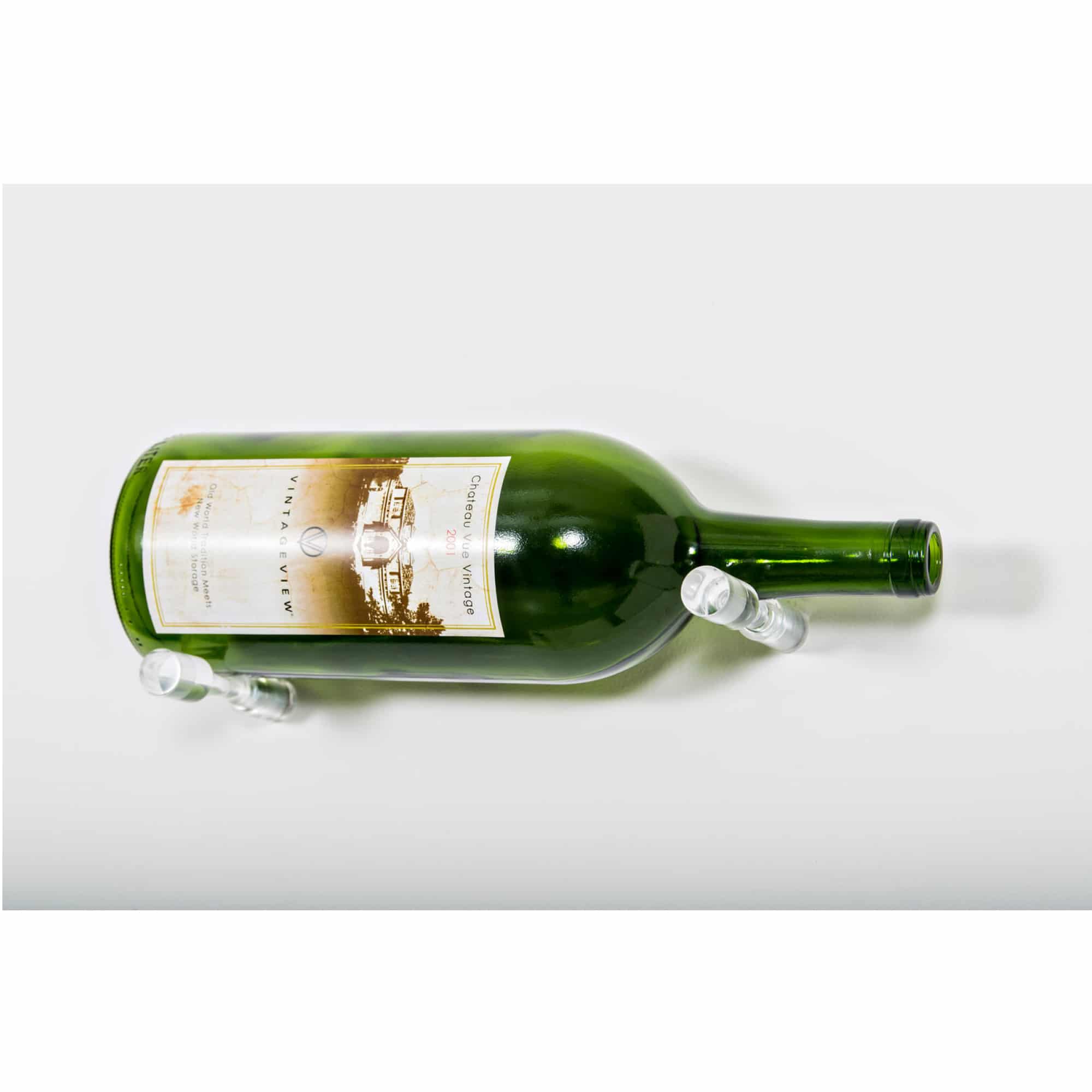VintageView Vino Pins 1 Magnum (wall mounted wine rack peg for 1.5L and Champagne bottles) Clear Acrylic Wood Stud