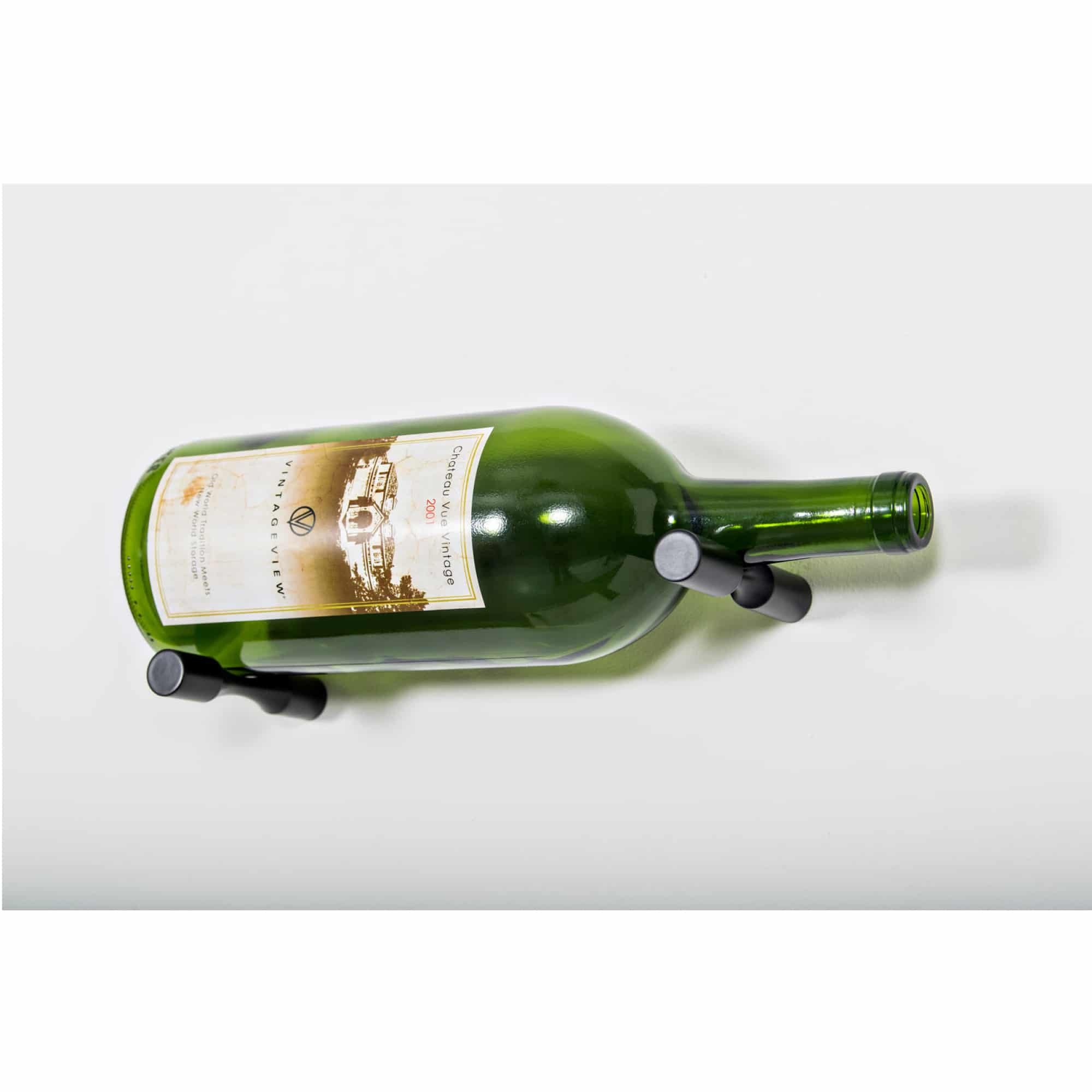 VintageView Vino Pins 1 Magnum (wall mounted wine rack peg for 1.5L and Champagne bottles) Matte Black Wood Stud