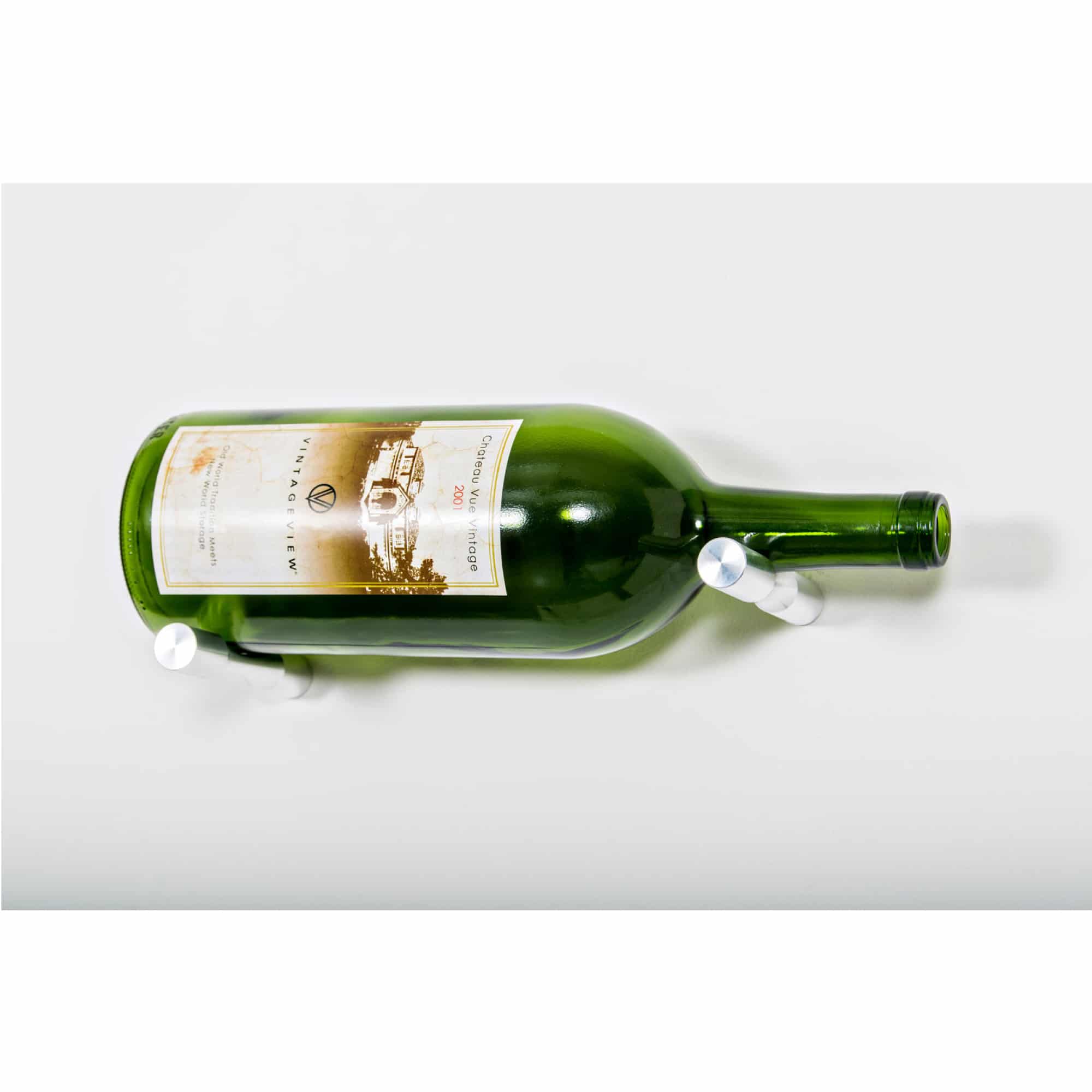 VintageView Vino Pins 1 Magnum (wall mounted wine rack peg for 1.5L and Champagne bottles) Milled Aluminum Wood Stud