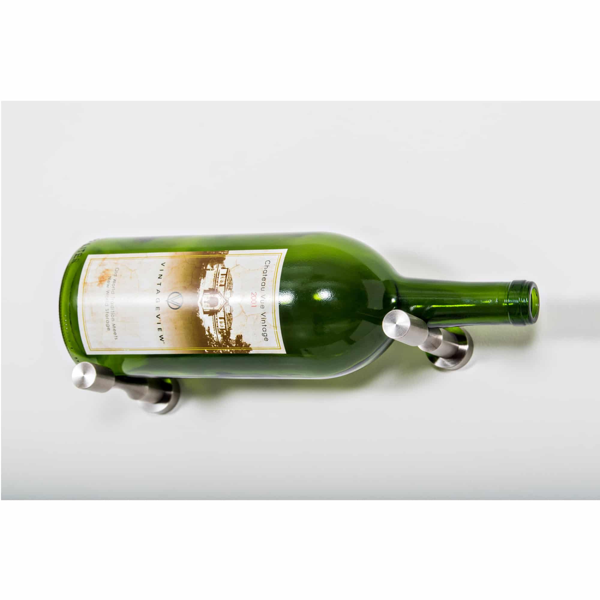 VintageView Vino Pins 1 Magnum (wall mounted wine rack peg for 1.5L and Champagne bottles) Gun Metal Drywall (includes Collars)