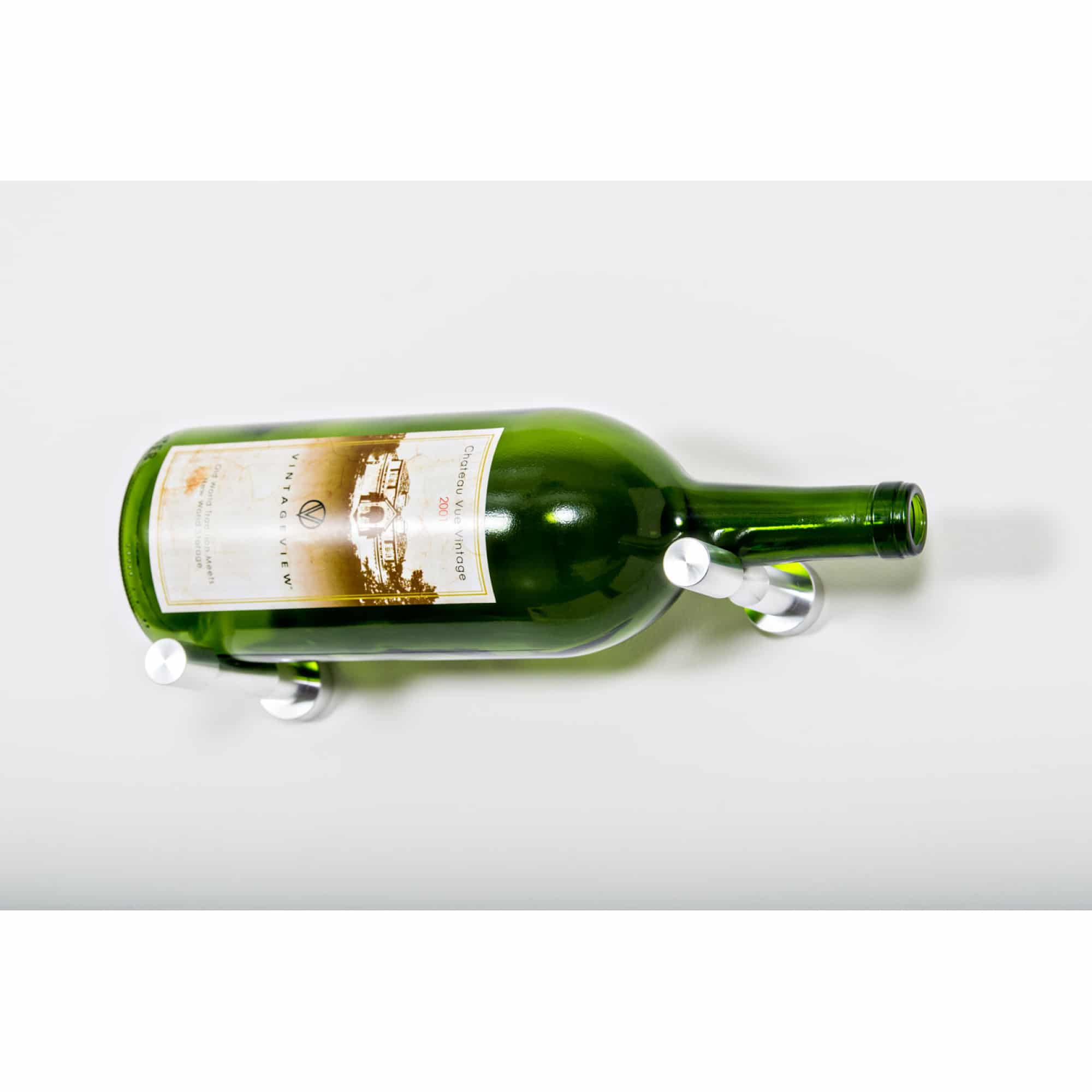 VintageView Vino Pins 1 Magnum (wall mounted wine rack peg for 1.5L and Champagne bottles) Milled Aluminum Drywall (includes Collars)