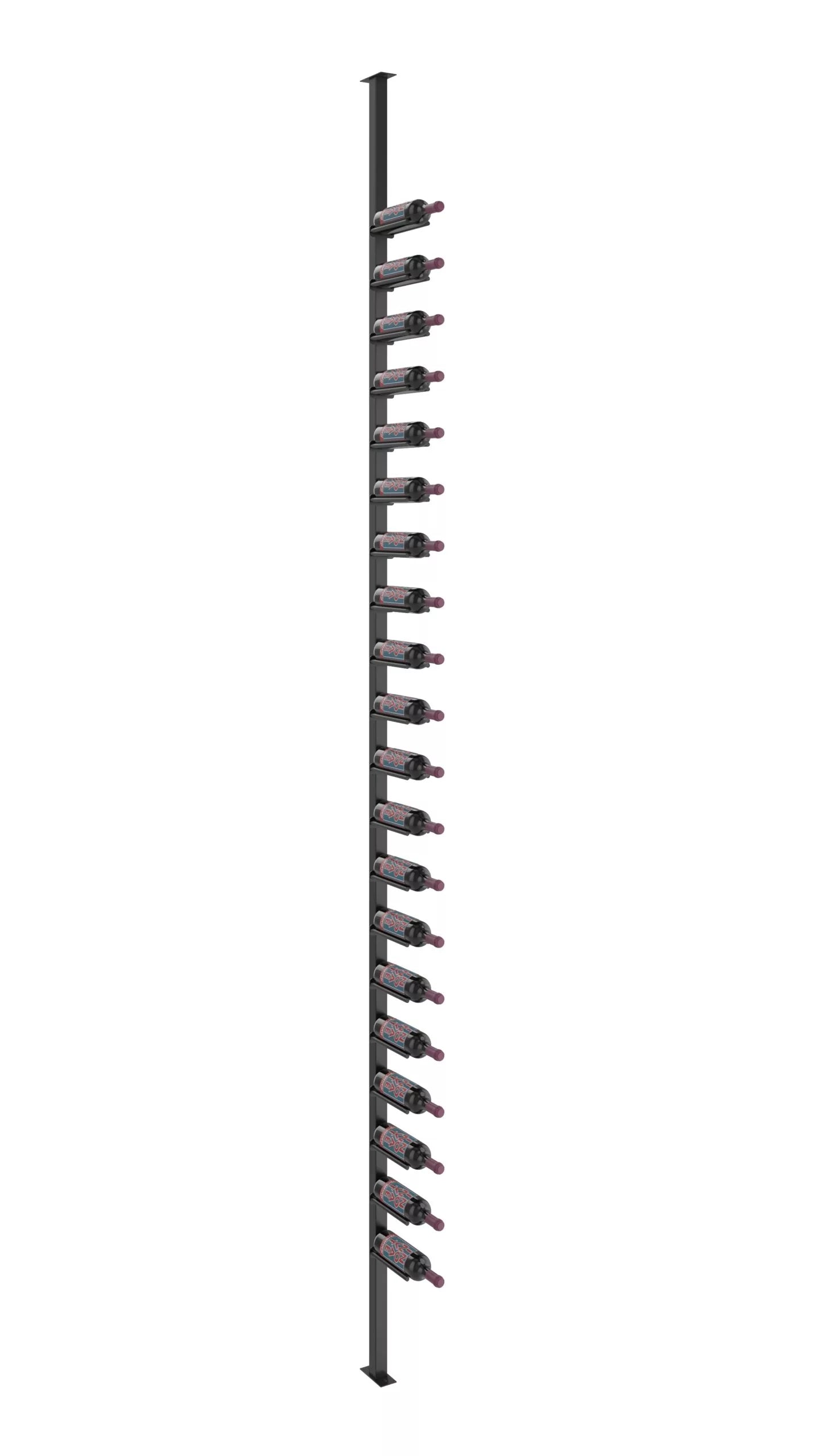 VintageView Vino Rails Single Sided Post Kit 10 (floor-to-ceiling wine rack system)