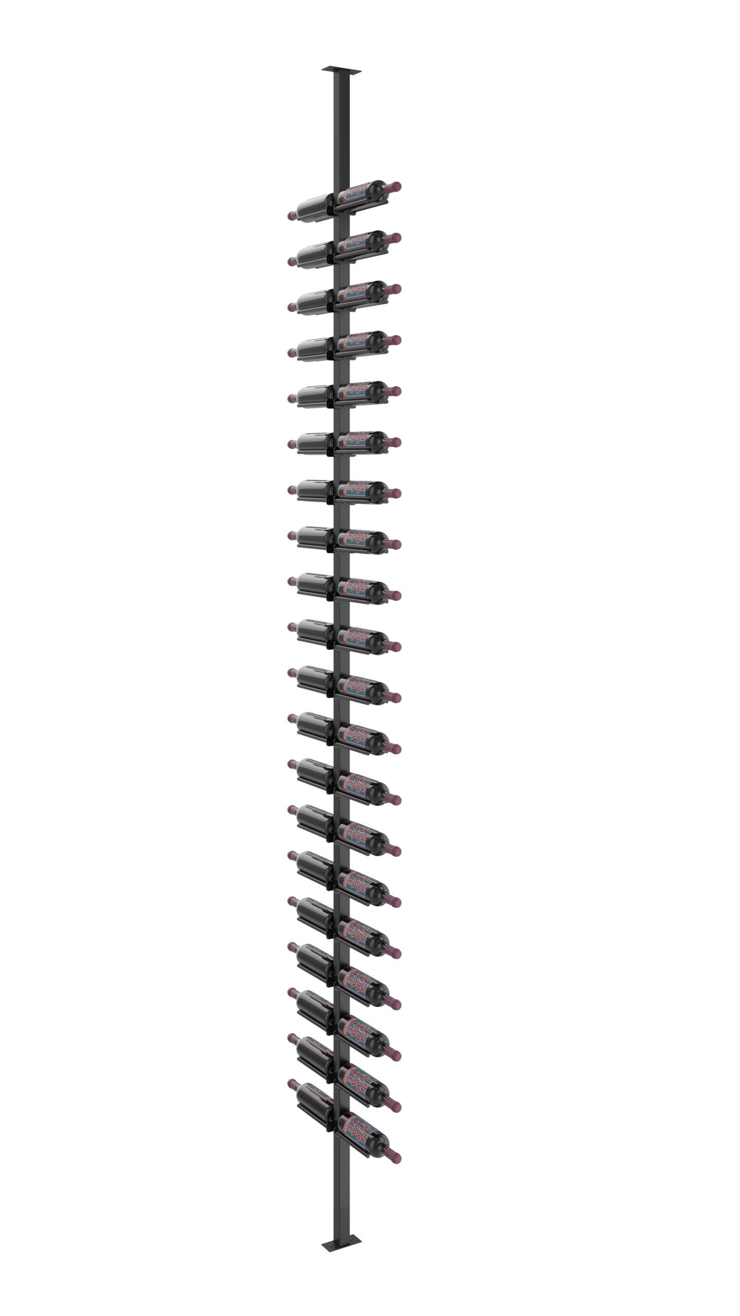 VintageView Vino Rails Double Sided Post Kit 10 (floor-to-ceiling wine rack system)