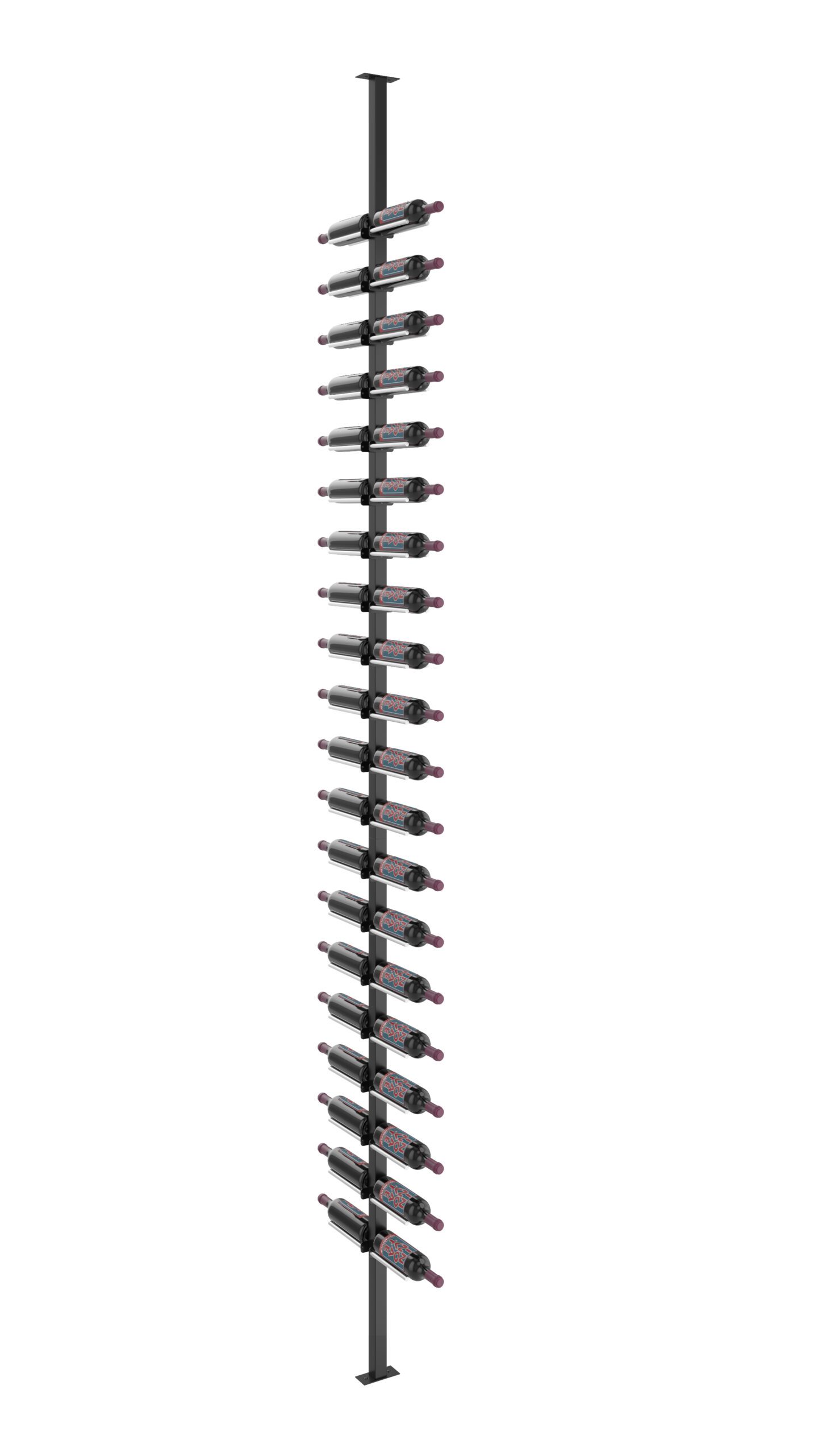 VintageView Vino Rails Double Sided Post Kit 10 (floor-to-ceiling wine rack system)