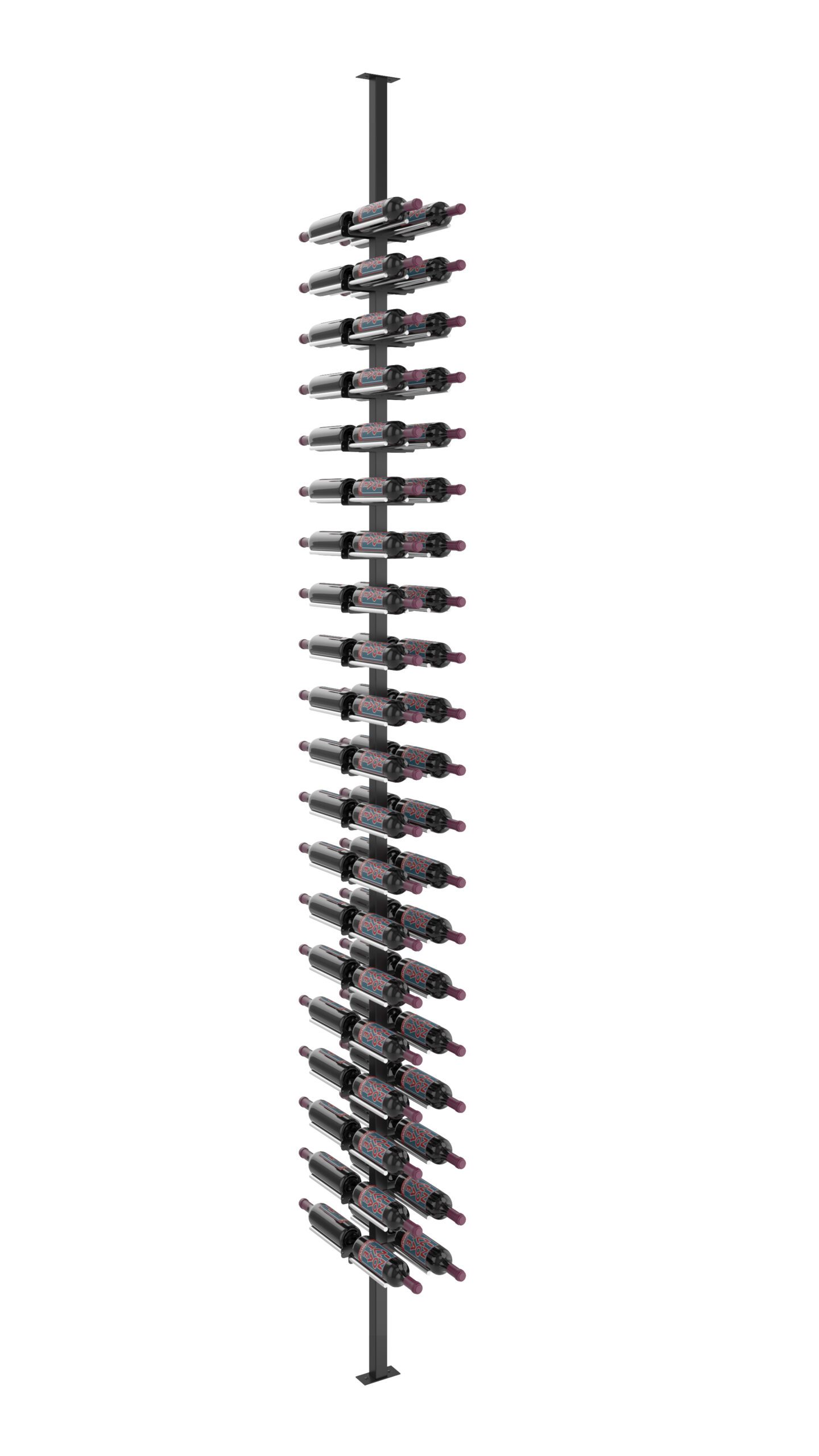 VintageView Vino Rails Double Sided Post Kit 10 (floor-to-ceiling wine rack system)