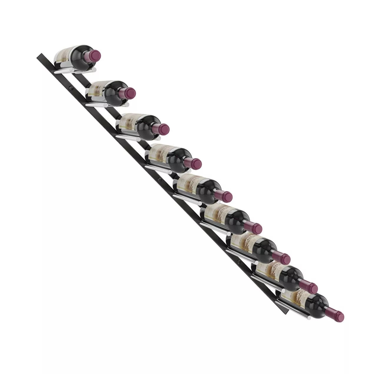 VintageView Vino Rails Flex Mag 45 (wall mounted metal wine rack system for 1.5L and Champagne bottles)